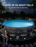 Poolside Solar Light For above ground Metal Frame Pool - Image 9