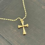 Gold tone cross pendant necklace - Image 2