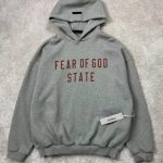 Fear of God Men's Grey Hoodie - Image 2