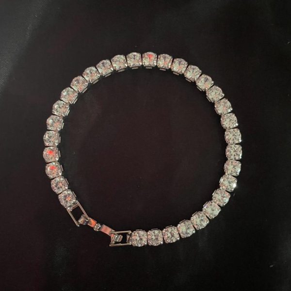 Silver rhinestone bracelet