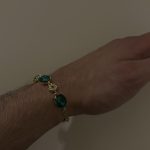 Green rhinestone bracelet - Image 4