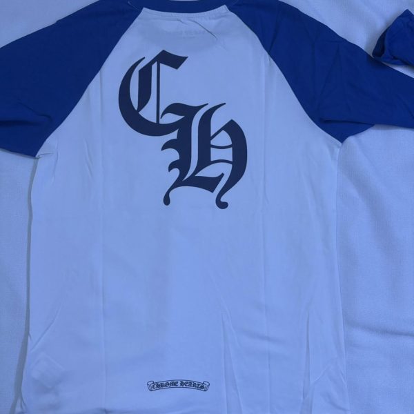 Men's White and Blue Shirt