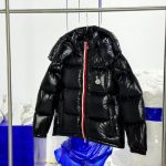Moncler Men's Black and Navy Jacket - Image 2