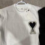 AMI Paris Men's Black and White T-shirt - Image 2