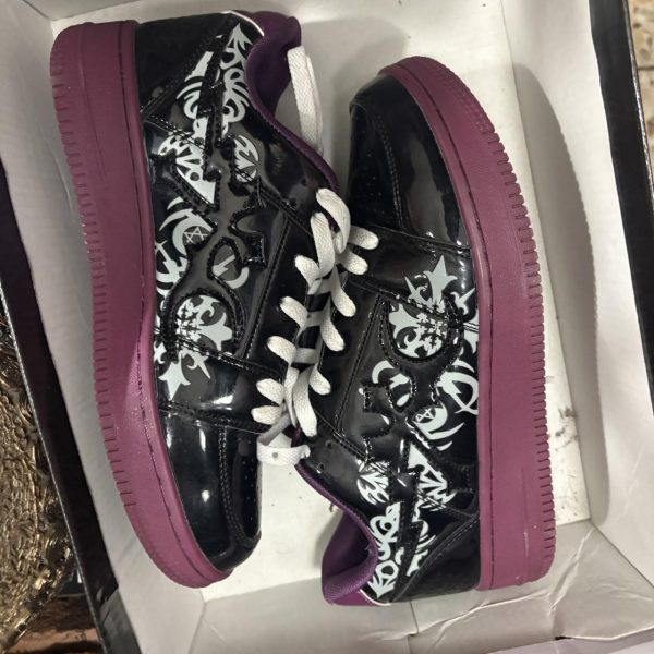 BAPE Men's Black and Purple Trainers