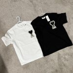 AMI Paris Men's Black and White T-shirt