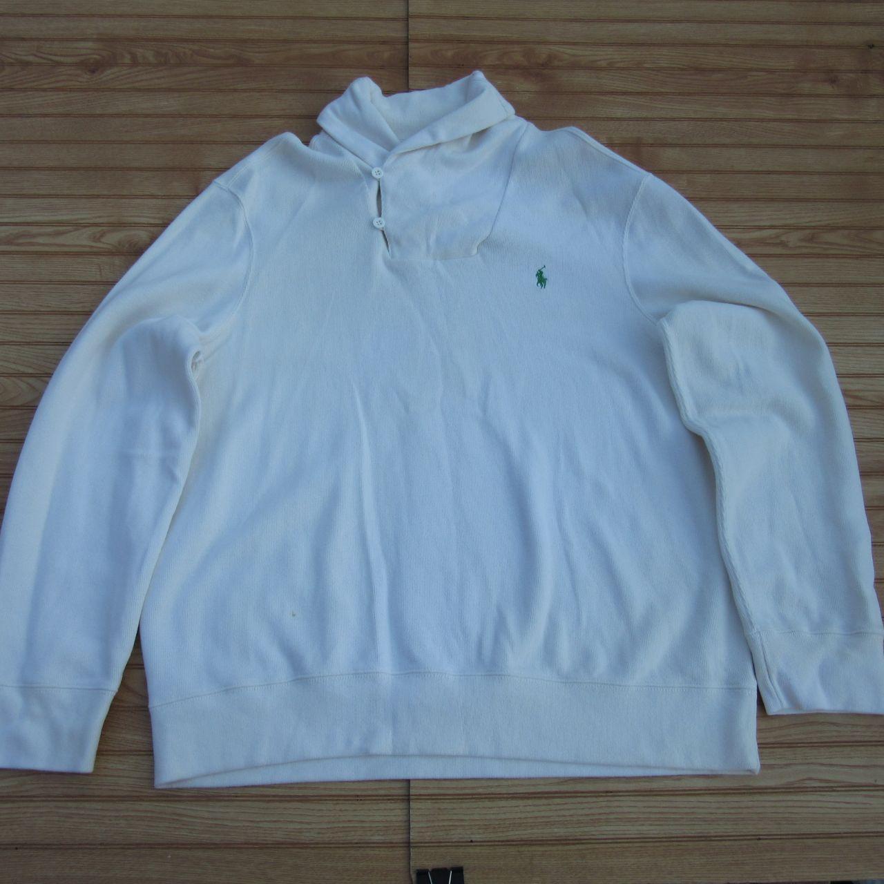 P0 Polo Ralph Lauren Men's Cream Sweatshirt - Image 1