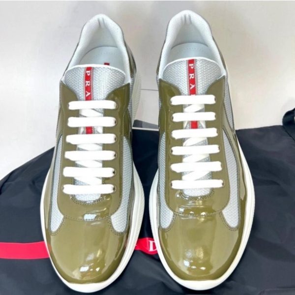 Prada Men's Green and Khaki Trainers