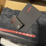 Prada Men's Navy and Blue Trainers - Image 4