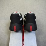Prada Men's Black and Grey Trainers - Image 6