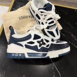 Louis Vuitton Men's Navy and Blue Trainers