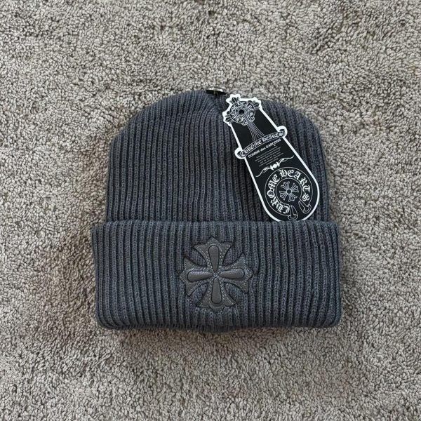 Men's Grey and Black Hat