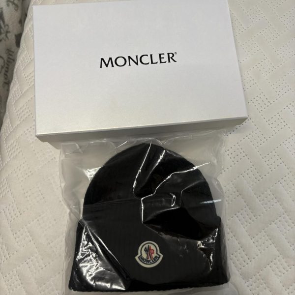 Moncler Men's Black and Navy Hat