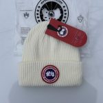 Canada Goose Men's Cream and White Hat
