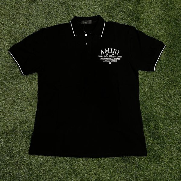 Amiri Men's Black Polo-shirts