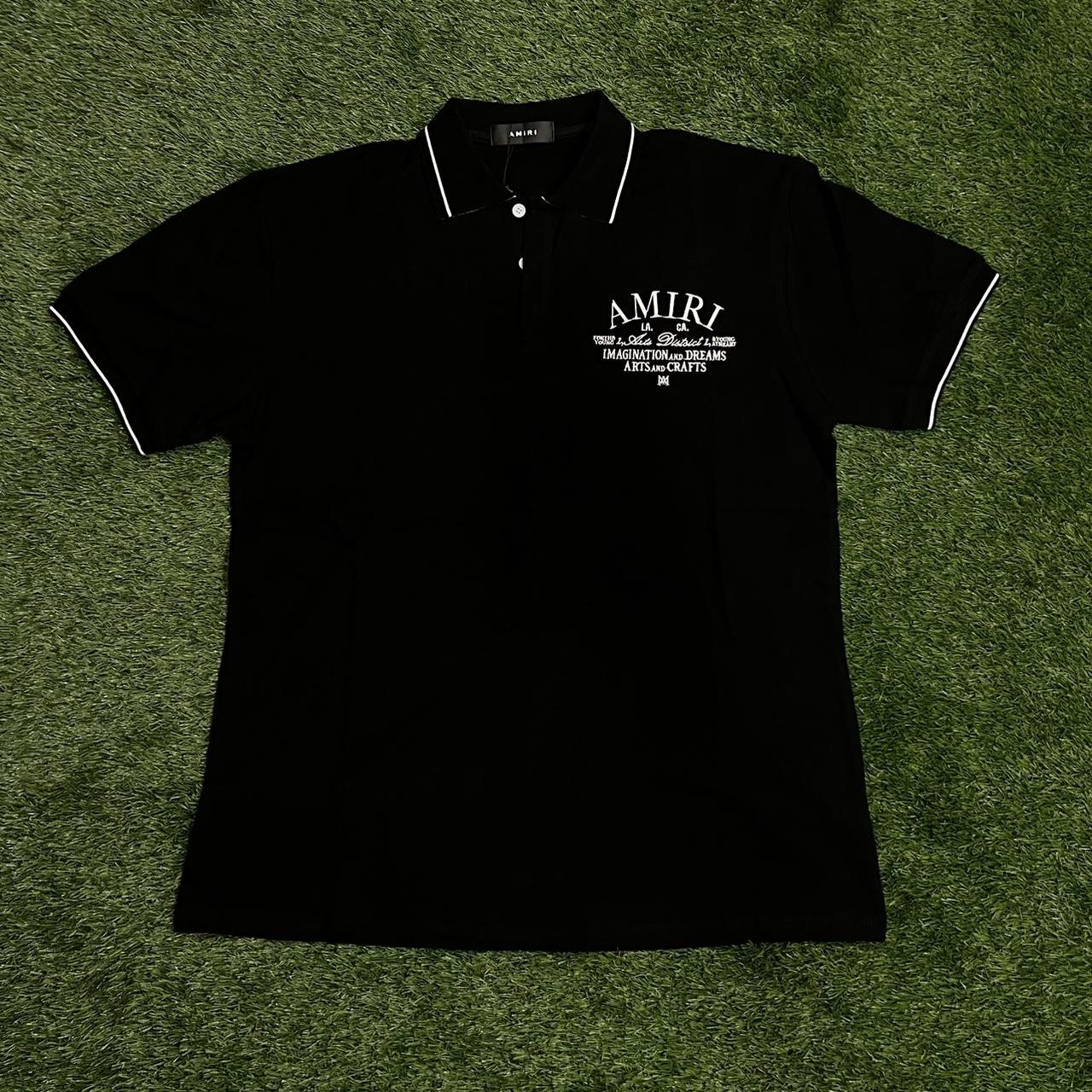 P0 Amiri Men's Black Polo-shirts - Image 1