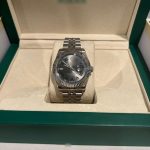 Men's Silver and Grey Watch - Image 2