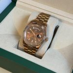 Men's Brown and Gold Watch - Image 2