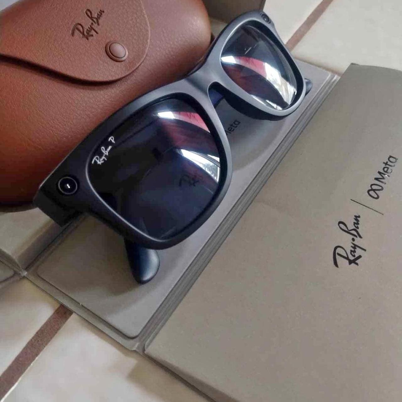 P0 Ray-Ban Black and Brown Sunglasses - Image 1