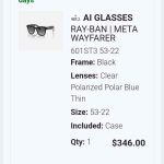 Ray-Ban Black and Brown Sunglasses - Image 5