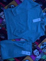 Alo Yoga 2-Piece Set – Crewneck & Sweatpants (Heather Gray)