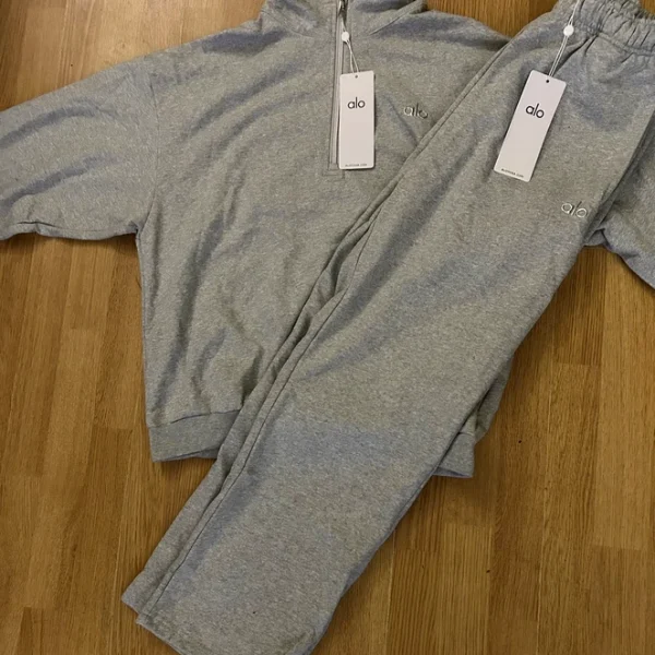 Alo Yoga Grey Tracksuit Set Men's Size Small