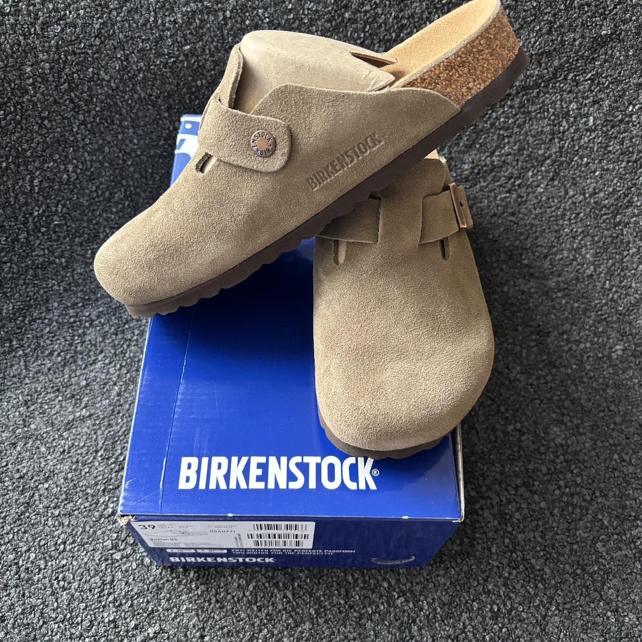 P0 Birkenstock Women's Brown and Tan Clogs - Image 1