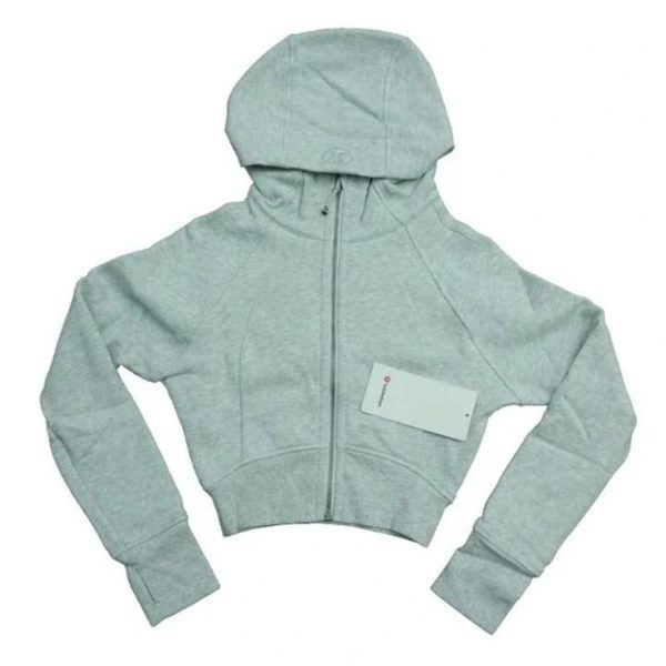 Lululemon Women's Grey and Green Hoodie